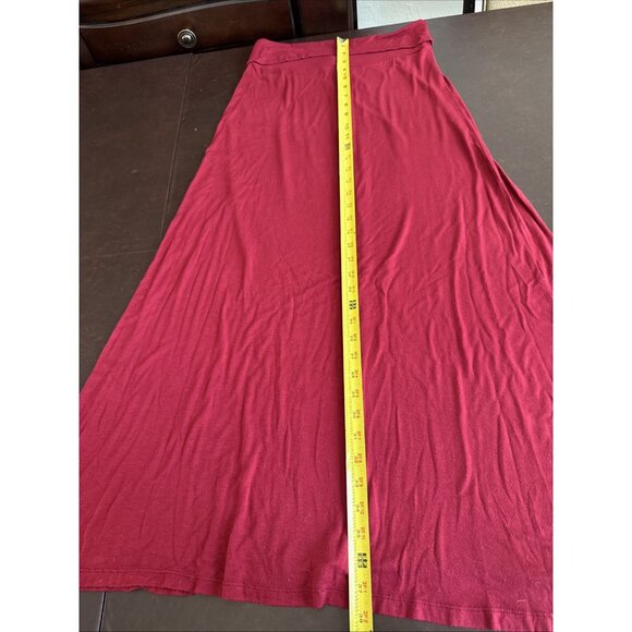 Poetry Womens Red Maxi Skirt Size l Elastic Waist Soft & Flowy - Picture 7 of 9